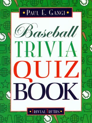 Baseball Trivia Quiz Book - ebook